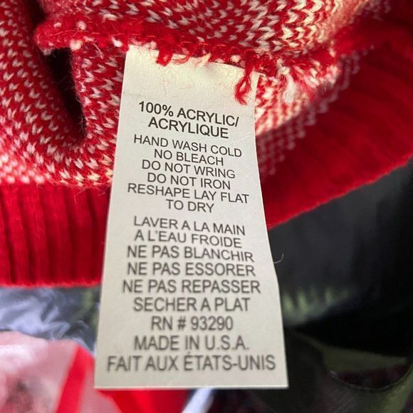 NWT COTTON EMPORIUM Red White Reindeer Crew Neck - Picture 7 of 8